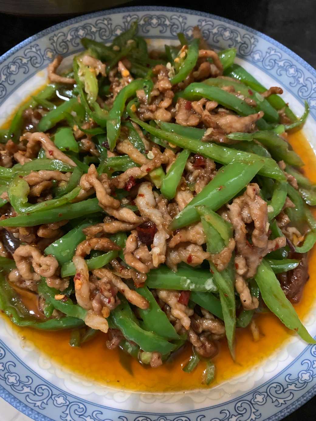 Green Pepper Fried Meat Slice